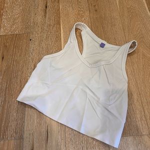 lululemon White textured race back tank **lululemon lab
